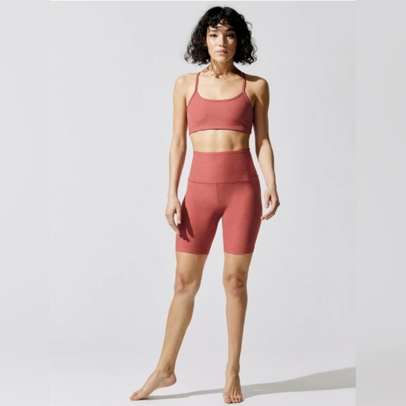 Beyond Yoga Spacedye Biker Short in Softest Scarlet, S - Picture 4 of 11